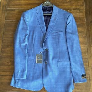 Jos. A Bank - Reserve Collection Traditional Fit Plaid Suit Blue Coat